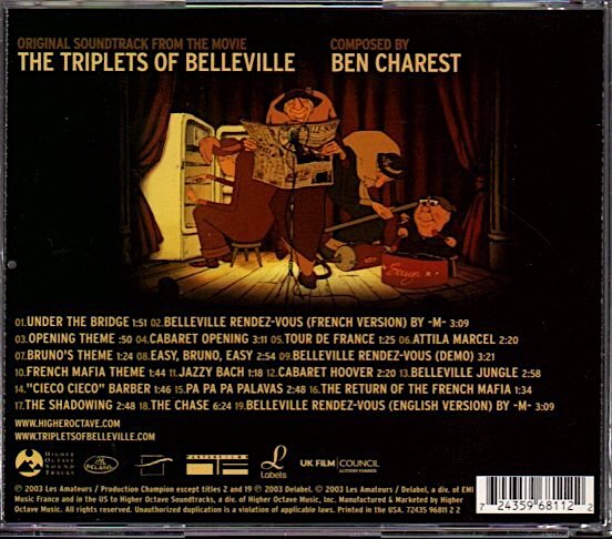 サントラ「The Triplets Of Belleville/ベルヴィル・ランデブー」_画像2