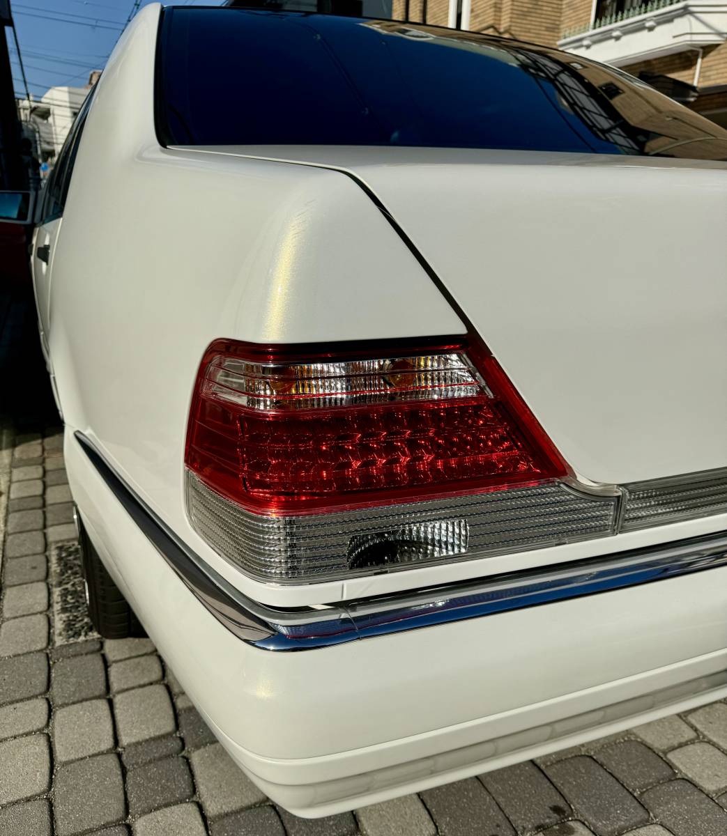 【w140メルセデス・ベンツ！純正白→パールホワイトへ外部全塗装！】S320 整備記録多数 個人出品 ローダウン テールランプ LEDの画像5