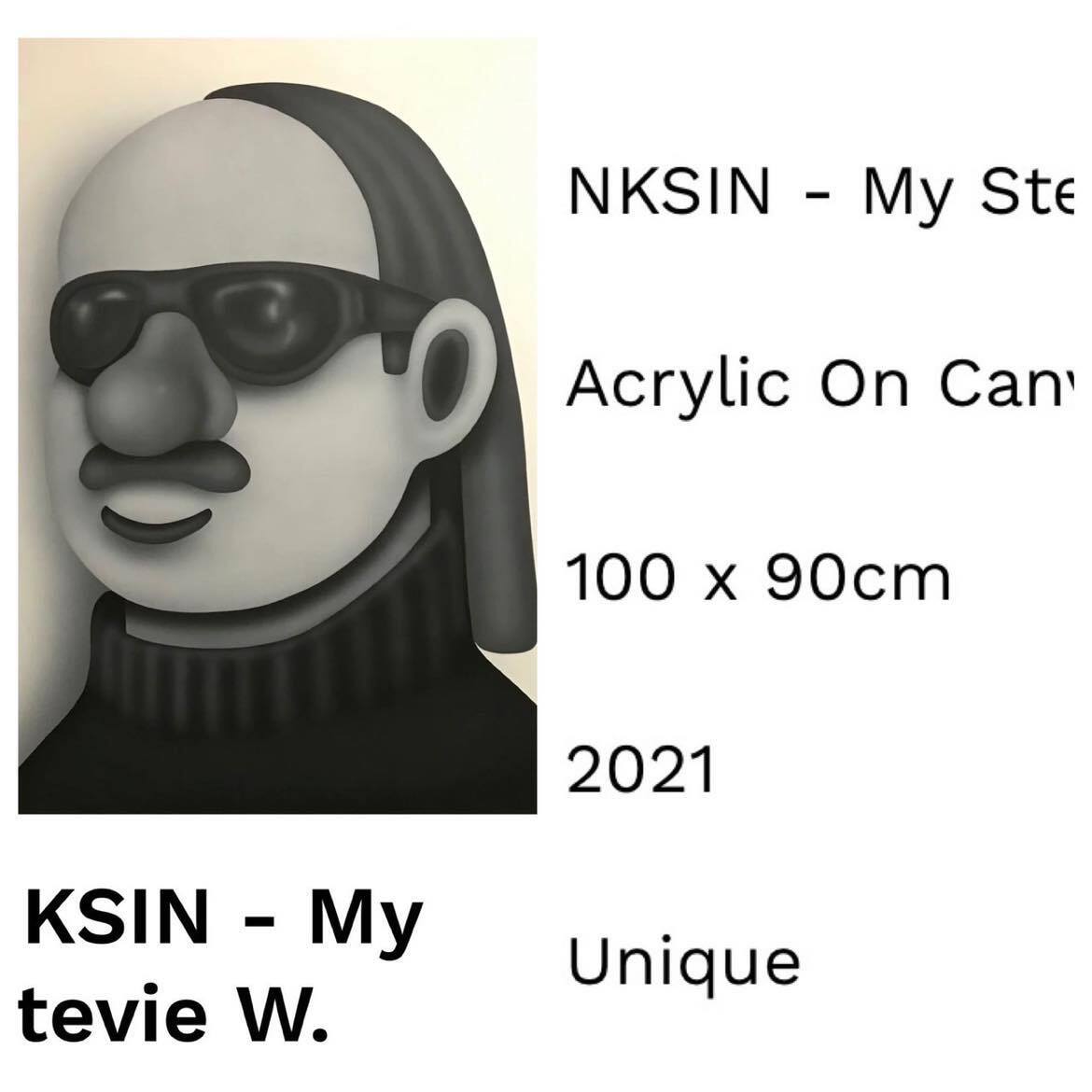 【真作】NKSIN 初期 大作 F40 原画 一点物 My Steve Wonder 村上隆 奈良美智 KAWS 花井祐介 LY TIDE Mr. 谷口正造 ロッカクアヤコ Kyne_画像7