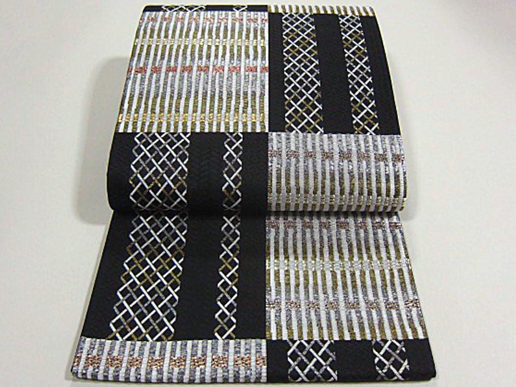 激安大特価!】 上質な逸品 新品未仕立 かべ糸使用 西陣織六通柄袋帯