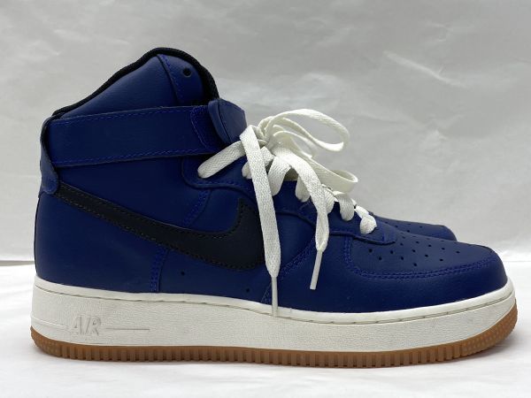 【C798】極美品 NIKE AIR FORCE 1 AF1 HIGH BY YOU AQ3771-994 25.5cm ナイキ エアフォース 1 ハイ バイユー スニーカー ブルー系 メンズ_画像4