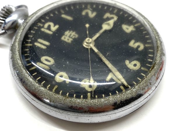 【D005】日本軍 旧日本軍 精工舎 100式 飛行時計 懐中時計 航空時計 ジャンク品 コレクション 当時物 レトロ b_画像9