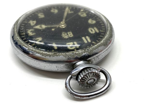 【D005】日本軍 旧日本軍 精工舎 100式 飛行時計 懐中時計 航空時計 ジャンク品 コレクション 当時物 レトロ b_画像5