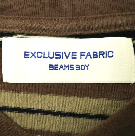 BEAMS BOY Beams Boy 21SS multi border crew neck Short sleeve T-shirt 13-04-0868-454 ONE SIZE Brown tops g14532