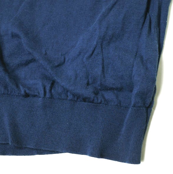 JOHN SMEDLEY ジョンスメドレー イギリス製 シーアイランドコットンクルーネックニット M ブルー セーター ハイゲージ プルオーバー g15404_画像5