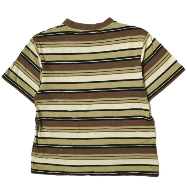 BEAMS BOY ビームスボーイ 21SS マルチボーダークルーネックショートスリーブTシャツ 13-04-0868-454 ONE SIZE ブラウン トップス g14532_画像2