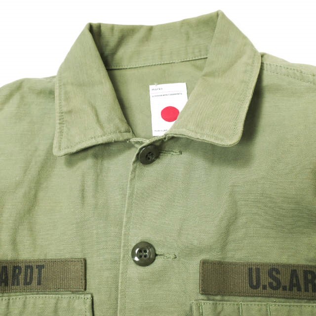 markama-ka сделано в Японии J.L.UTILITY SHIRTS John Lennon служебная программа рубашка MSTD-10SH01C 1 оливковый милитари CPO tops g15608