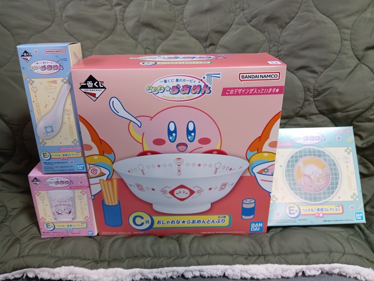 一番くじ 星のカービィ ぷぷぷ★らあめん C賞E賞3種セットの画像1