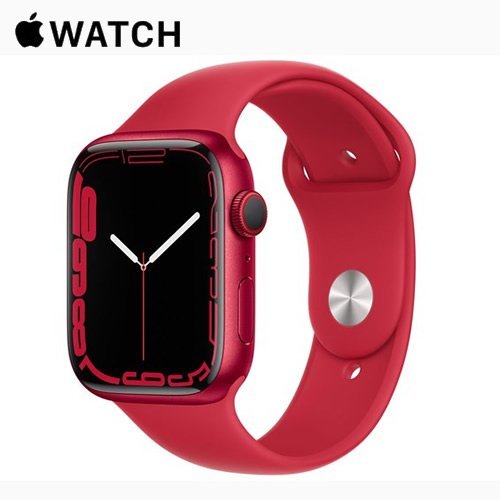 @【未使用品】 SIMフリー Apple Watch Series 7 (GPS+Cellular) 45mm REDアルミニウムケース REDスポーツバンド MKJU3J/A アップルウォッチ