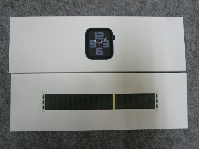 @【未使用品】 Apple Watch SE 第2世代 (GPS) 44mm ミッドナイトアルミニウムケース サイプレススポーツバンド MRTX3J/A アップルウォッチ_画像6