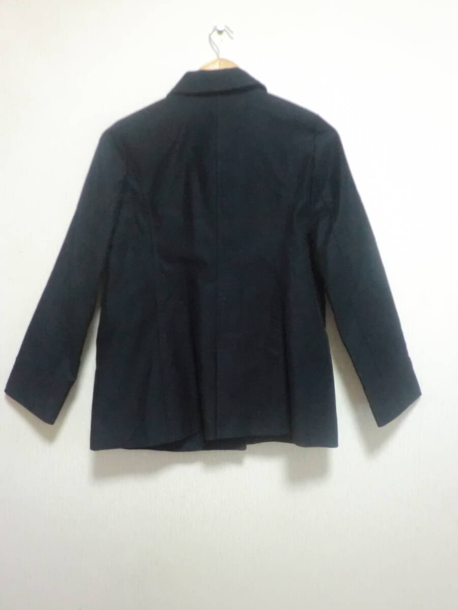 美品 SHIPS シップス ダブル 長袖 ジャケット コート コットン100％ 高品質 レディース 婦人服 アウター ブラック size:M_画像3