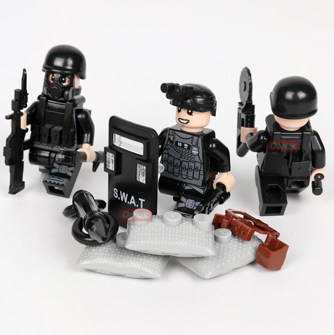 LEGO 互換 レゴ SWAT 特殊部隊 大量武器 ミニフィグ6体 豪華セット_画像4