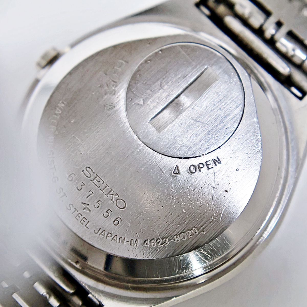 SEIKO TYPE Ⅱ 4623-8020 セイコー タイプ2 デイデイト メンズ クォーツ 腕時計 青文字盤 純正ベルト 003FMZFI99_画像5