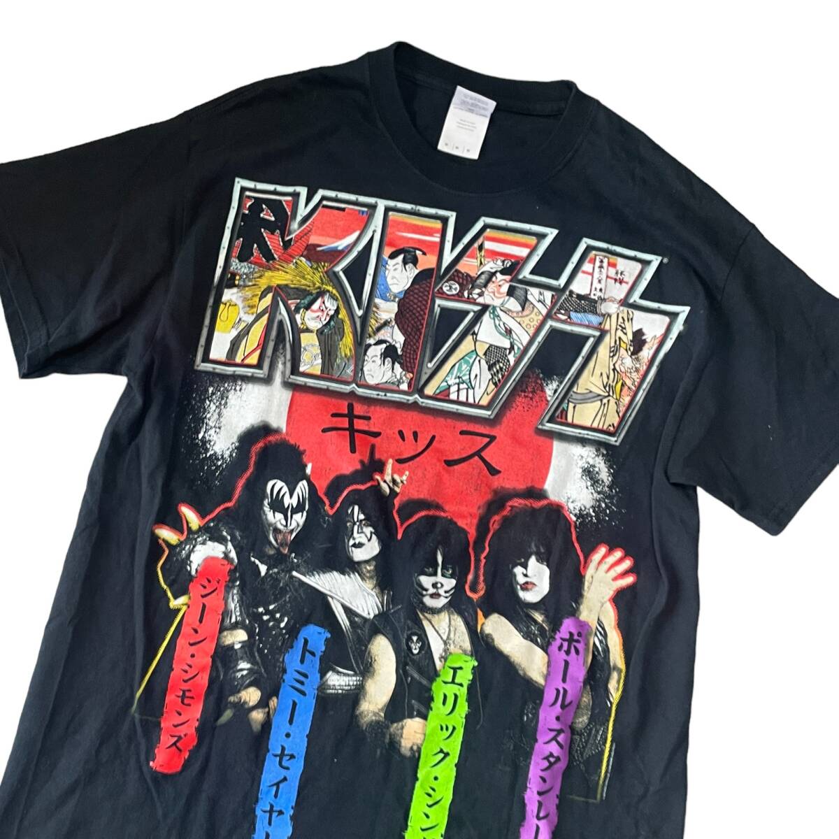 GILDANボディ　KISS　2015　日本ツアー　バンドTシャツ　黒　ブラック　Mサイズ