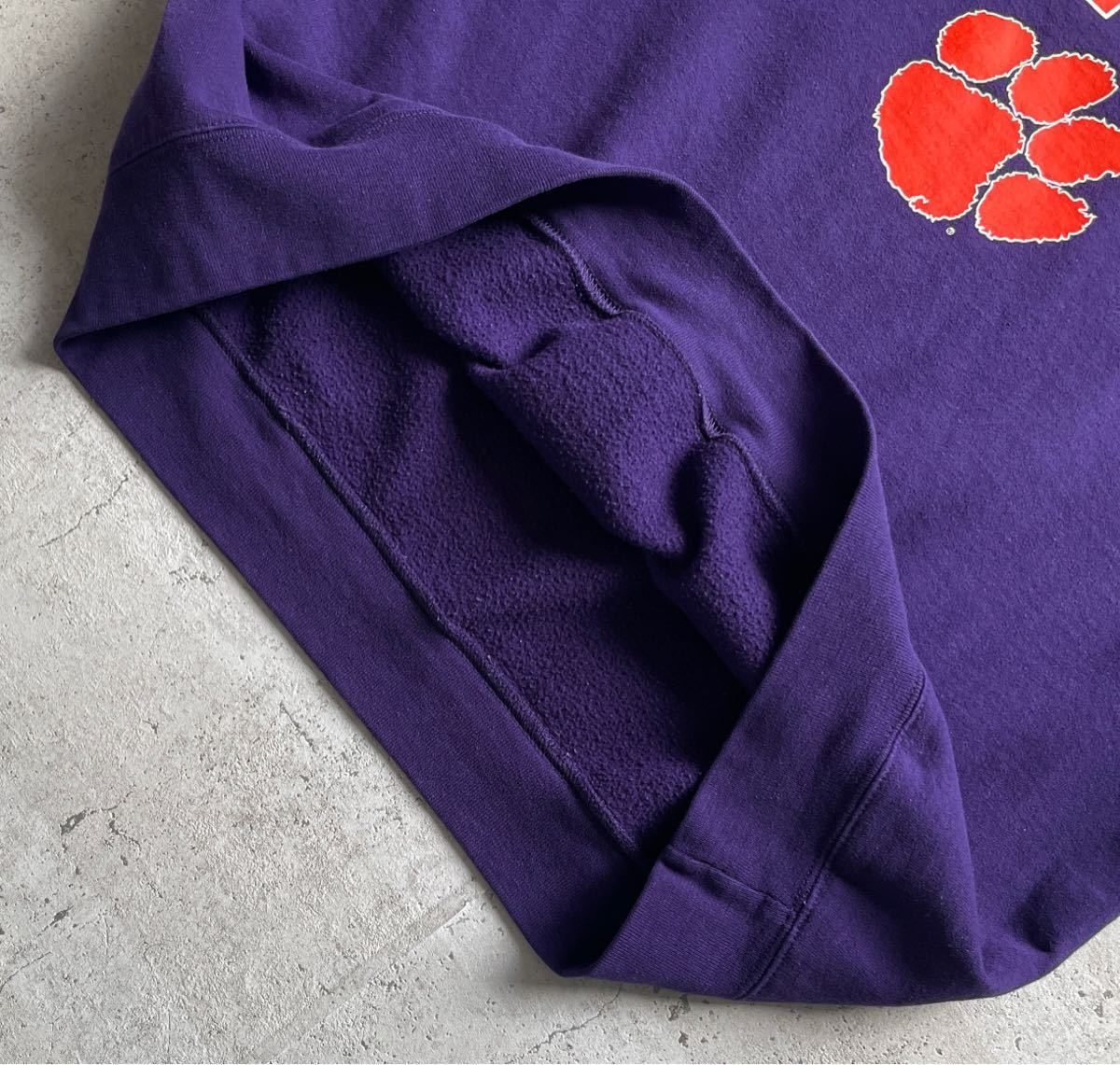 champion チャンピオン カレッジロゴ CLEMSON クルーネック スウェット トレーナー パープル L_画像7