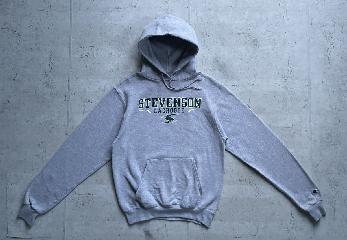 champion チャンピオン カレッジロゴ STEVENSON プルオーバー パーカー グレー S_画像2