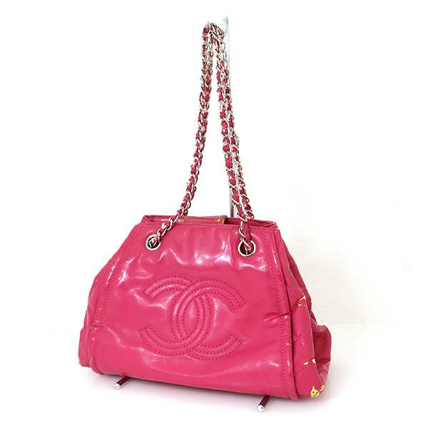 【ジャンク】シャネル CHANEL ショッキングピンク レザー チェーンショルダーバッグ レディース 【xx】【中古】4000001801203536_画像1