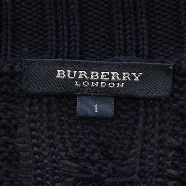 バーバリー BURBERRY ロングカーディガン 綿他 表示サイズ1 ネイビー【yy】【中古】4000065801202607_画像10