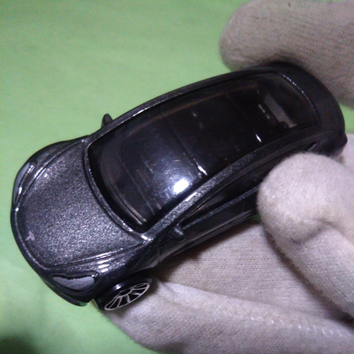  ミニカー ホットウィール テスラ モデル3 グレーメタリック ルース品 改造ベースに是非！の画像3