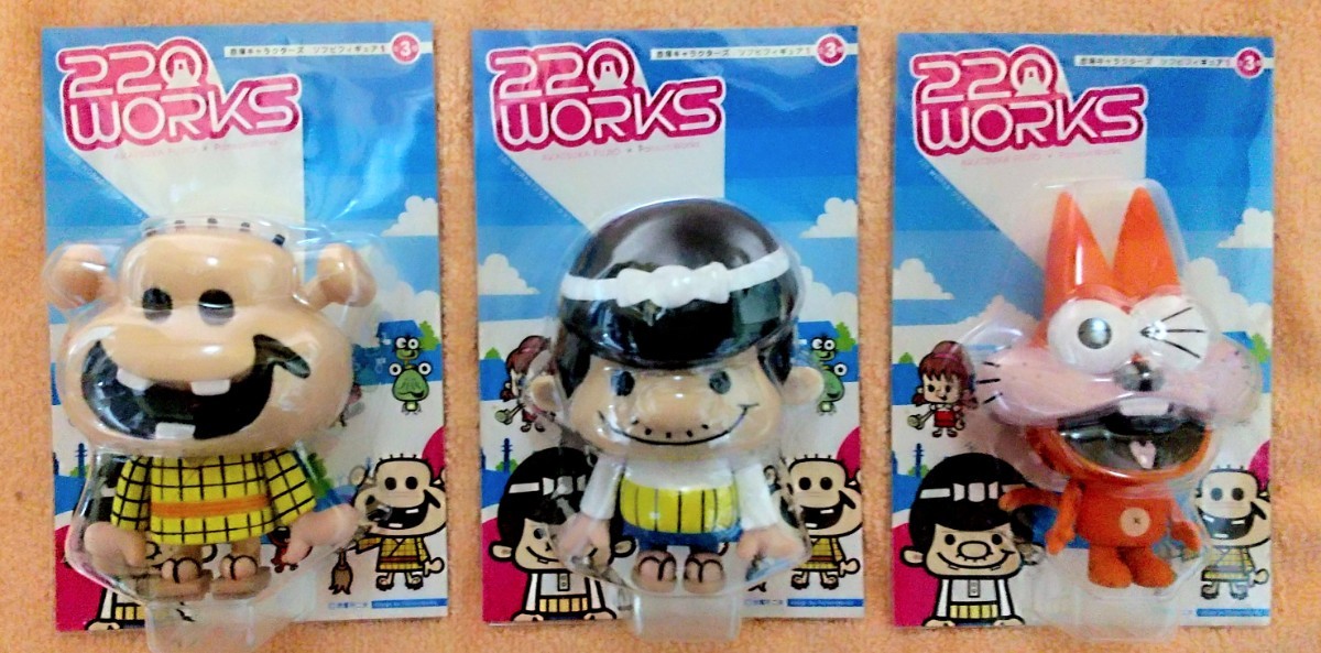 FuRyuの220WORKS赤塚キャラクターズソフビフィギュア全3種コンプリートセット景品用非売品
