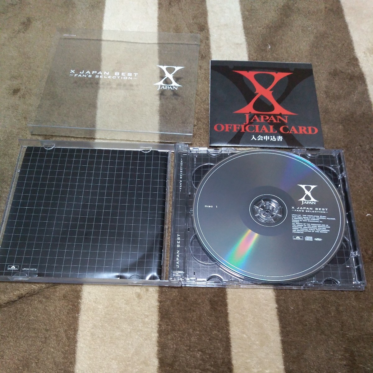 X JAPAN CD X JAPAN BEST~FAN'S SELECTION 初回限定盤 ベストアルバム ステッカー付き YOSHIKI HIDE TOSHI PATA HEATH TAIJI SUGIZO の画像4