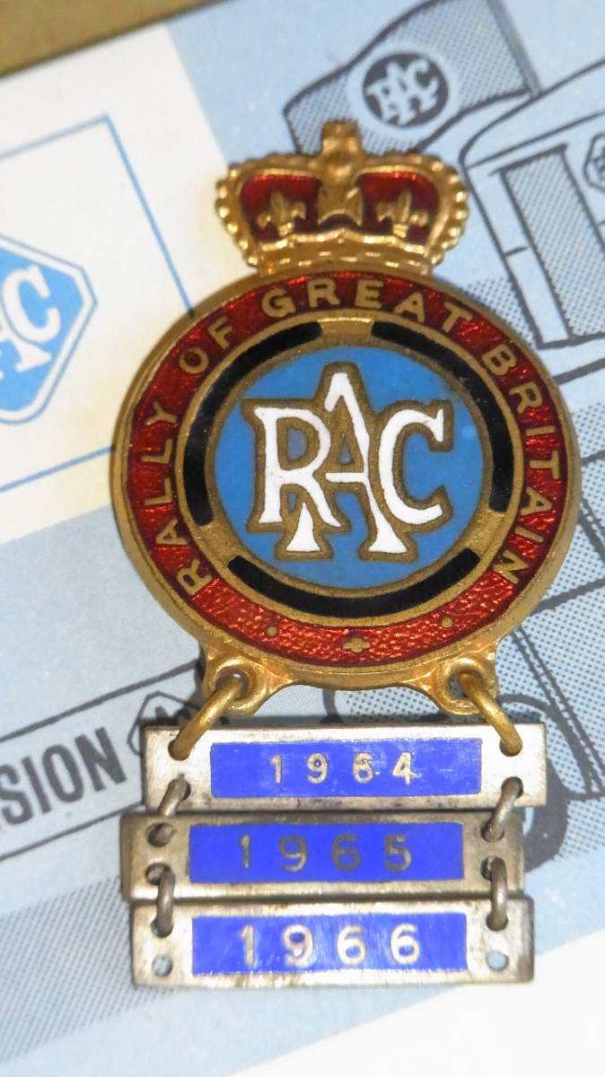 BMC MINI ミニクーパーS RAC RALLY COMPETITORS BADGE RACラリー参加章 バッジの画像3