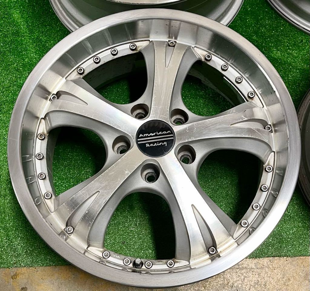 AmericanRacing アメリカンレーシング 17x7JJ+42 ハブ約73mm 5穴　pcd114.3 4本セット ハリアー CX-5 CX-8その他_画像6