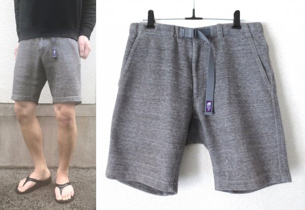 定価1.5万 THE NORTH FACE PURPLE LABEL COOLMAX Mountain Sweat Shorts S パープルレーベル マウンテン スウェットショーツ グレー