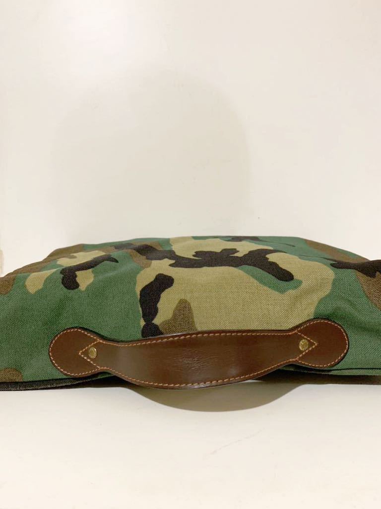 Herve chapelier L be car pelie pouch bag nylon leather rare camouflage military handbag camouflage briefcase 