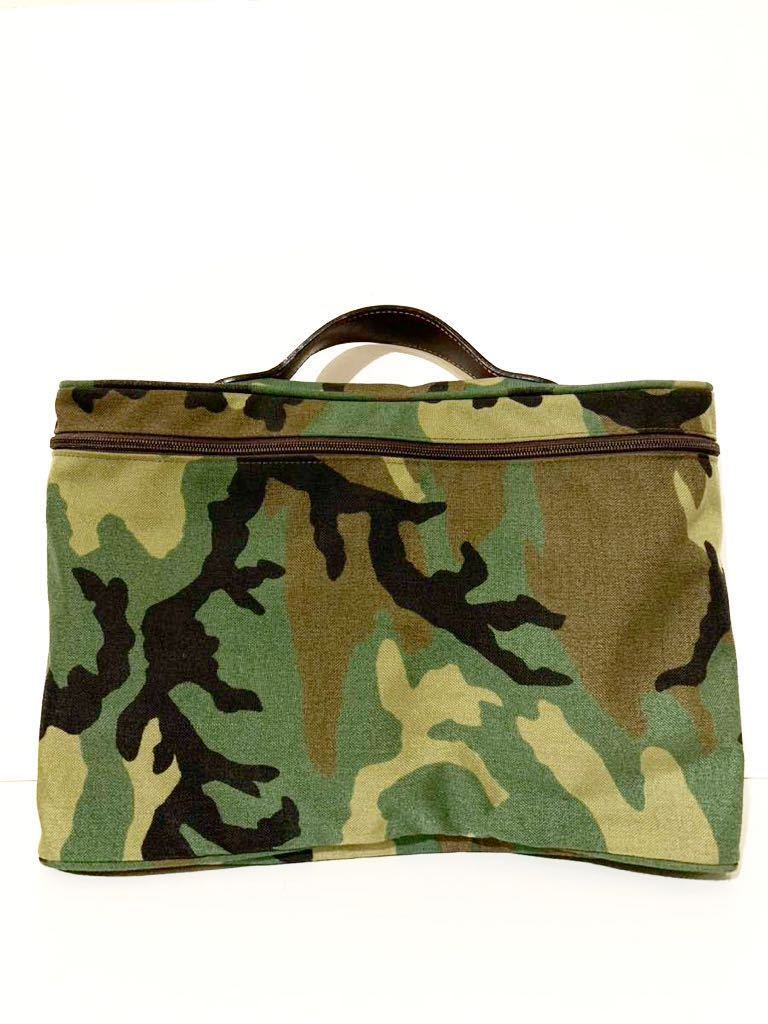 Herve chapelier L be car pelie pouch bag nylon leather rare camouflage military handbag camouflage briefcase 