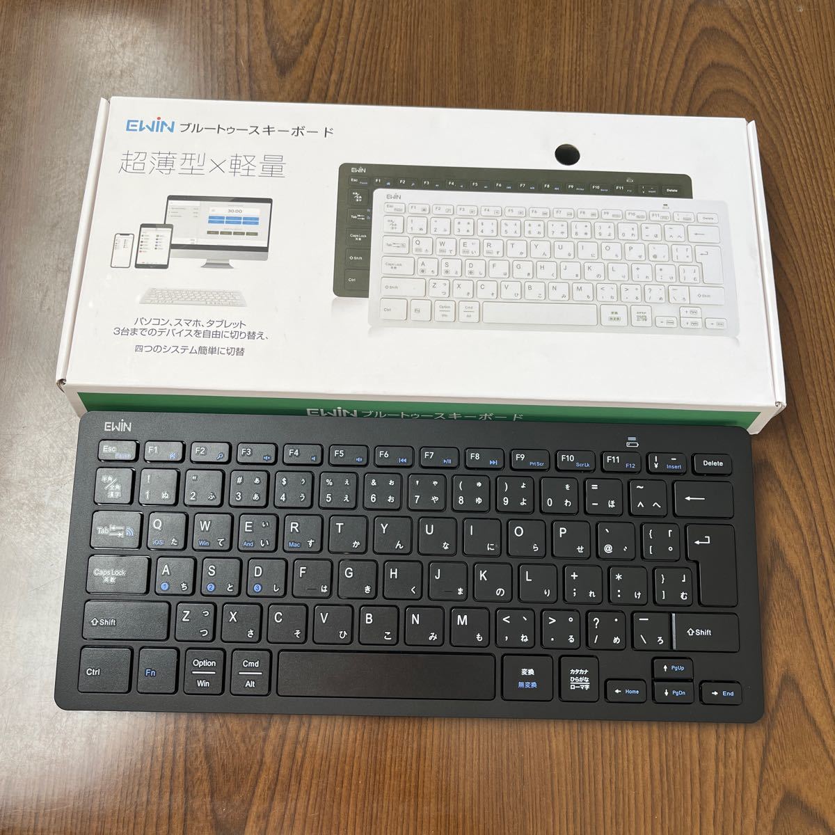 602p0738☆ Ewin キーボード ワイヤレス bluetooth 小型 キーボード JIS基準 日本語配列 ios android Windows mac多システム対応 