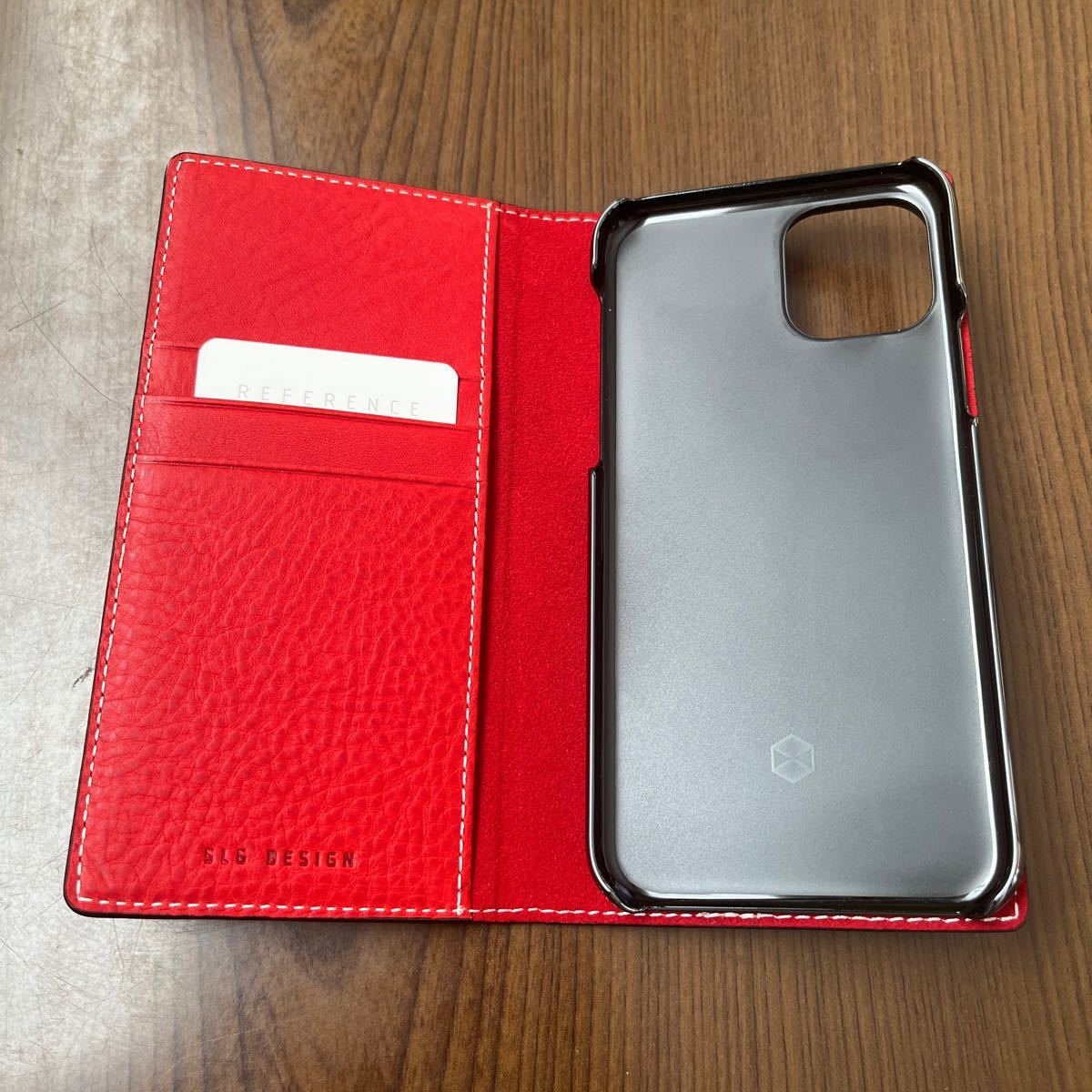 602p0939☆ SLG DESIGN iPhone 11 Pro ケース 手帳型 イタリアン本革 Minerva Box Leather Case レッド (ミネルバボックスレザーケース) 