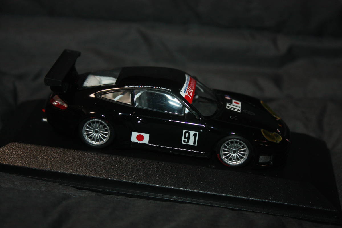 ★PMA 1/43 ポルシェ996GT3RS Essais du Mans 2005年#91 ドライバーYamagishi /Pompidou/Blanchemain(Porsche911GT3RS 2005ルマンT2M)_画像5