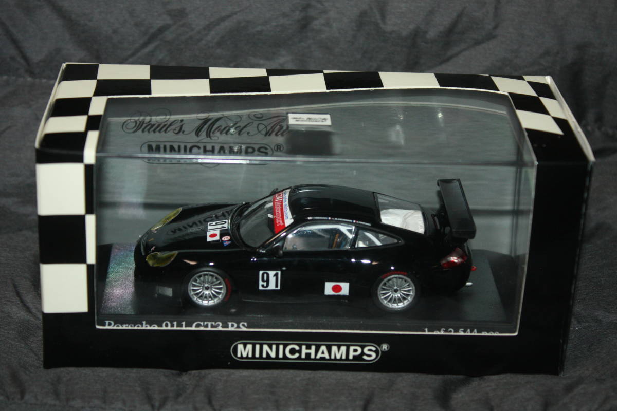 ★PMA 1/43 ポルシェ996GT3RS Essais du Mans 2005年#91 ドライバーYamagishi /Pompidou/Blanchemain(Porsche911GT3RS 2005ルマンT2M)_画像2