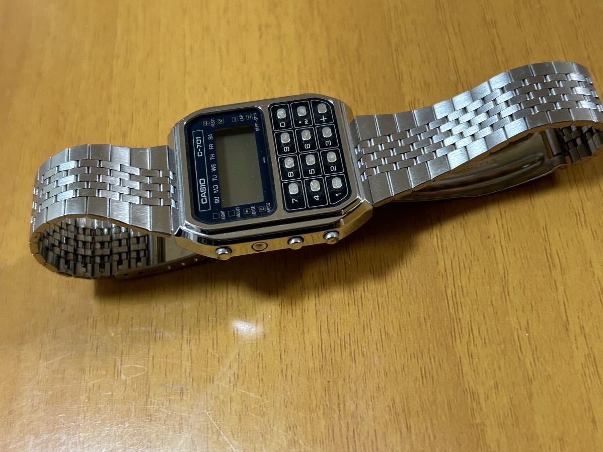 カシオ C-701 カリキュレーター ジャンク/CASIO ビンテージ　昭和　データバンク _画像5