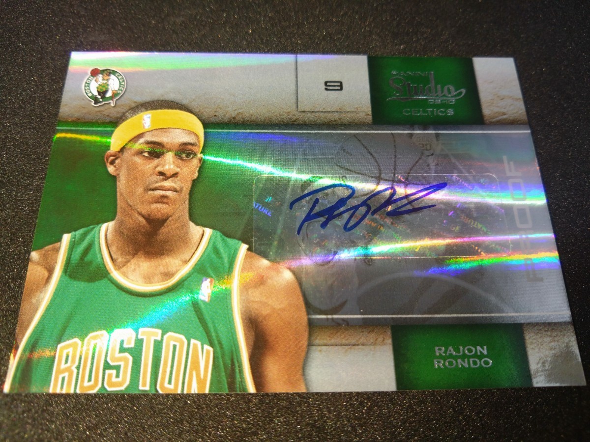 rajon rondo 2009-10 studio /49 auto panini proof_画像1