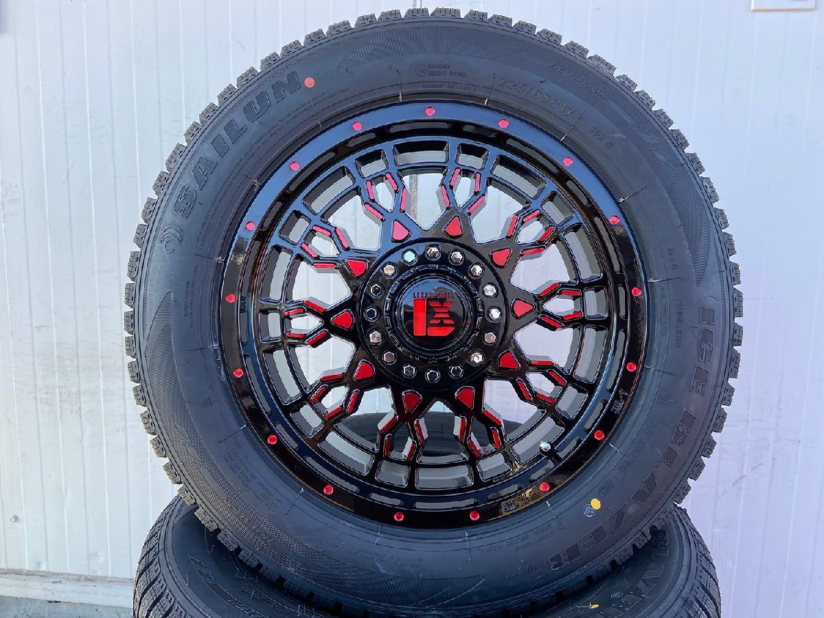 即納 デリカD5 RAV4 CX8 CX5 スタッドレス SAILUN WSTX 225/65R17 17インチ 新品 タイヤホイールセット PreDator プレデター 1台分_画像7