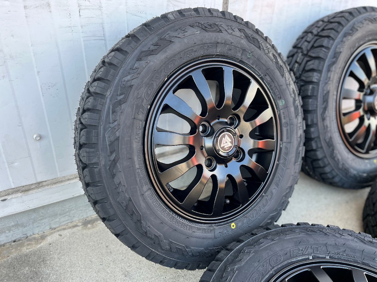 N-VAN アクティ タイヤホイールセット 新品4本セット TOYO オープンカントリーRT 145/80R12 MUD-Xⅱ 12インチ_画像4