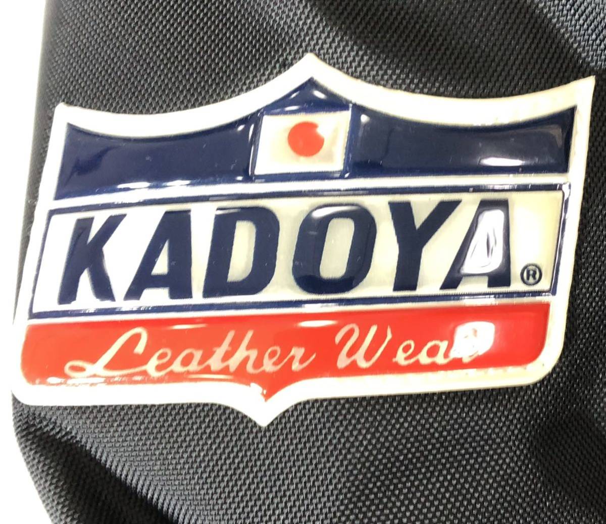 大きいサイズ ■ KADOYA K'S LEATHER カドヤ ■ ロゴ 刺繍 ワッペン 肩 肘 背中 パッド入 ライディング ライダース ジャケット LL_画像6