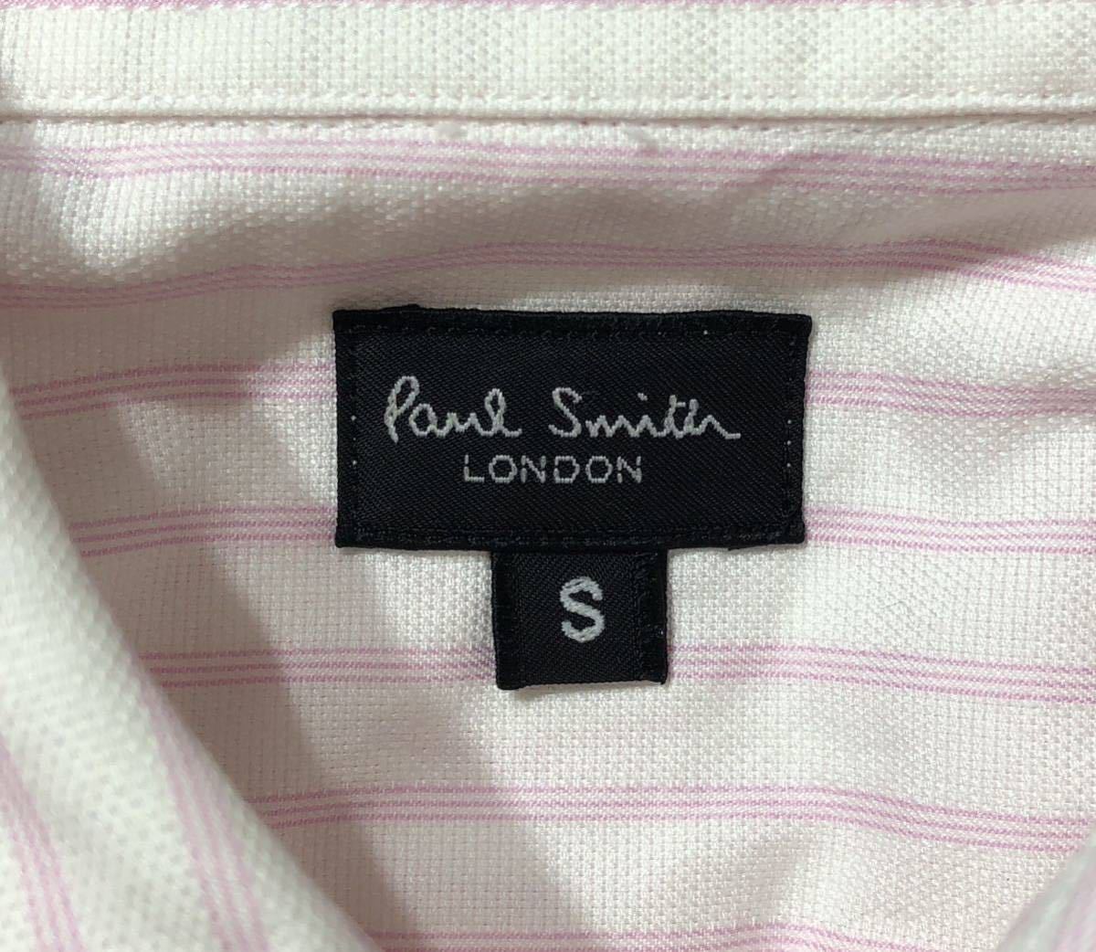 * Paul Smith LONDON Paul Smith London * полоса рисунок хлопок кнопка рубашка розовый × белый S