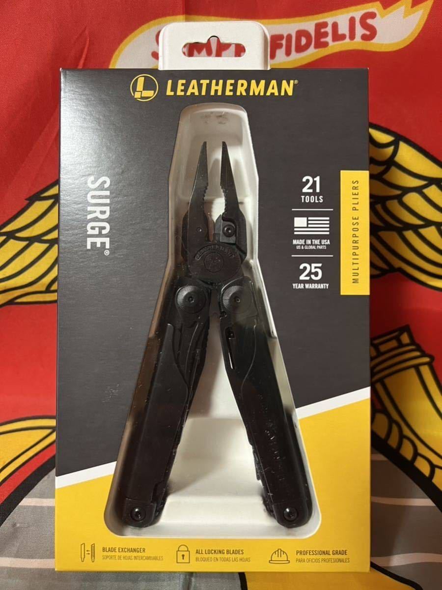 新品未開封　MADE IN USA LEATHERMAN マルチツール Surge ブラック仕様_画像1