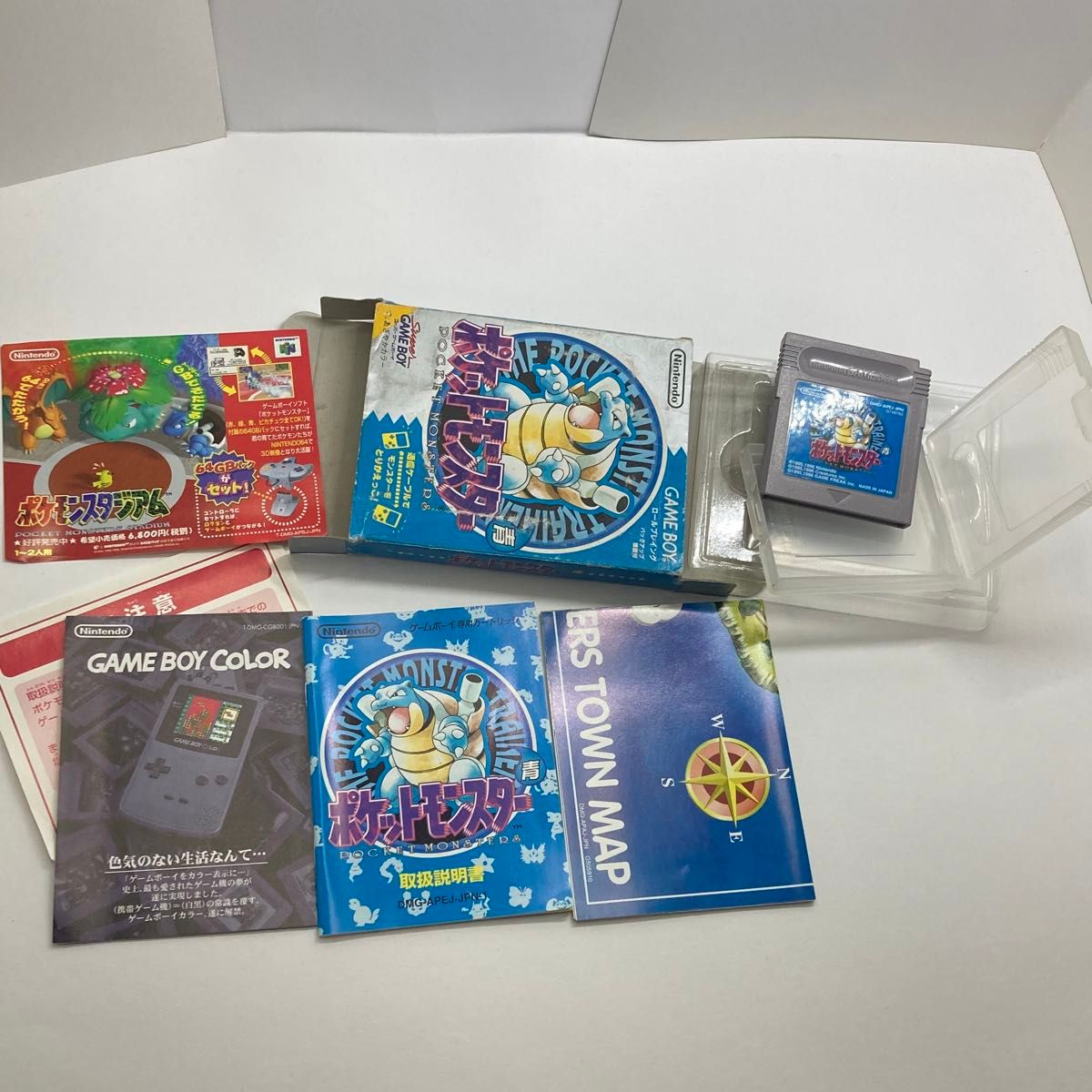 ゲームボーイ ポケモン ソフト ポケットモンスター青 ポケットモンスター　【中古ゲームボーイソフト】 ポケットモﾝ 青