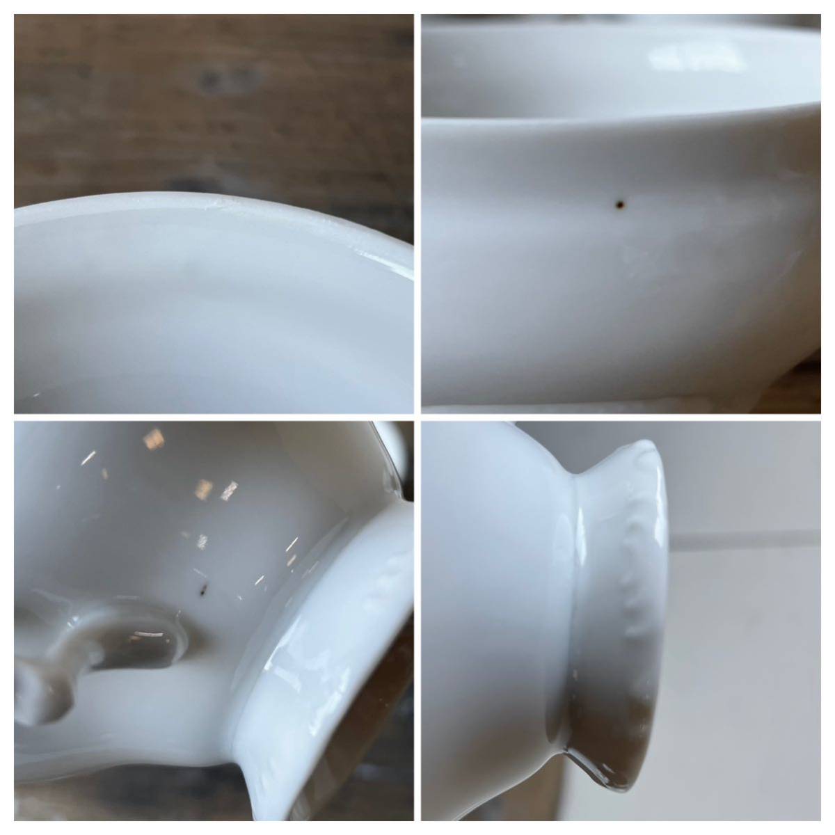 2個set 良デザイン ティーカップ 150ml デットストック 白磁 陶器　検: コーヒー 薬草 ハーブティー レトロ ビンテージ アンティーク_画像10