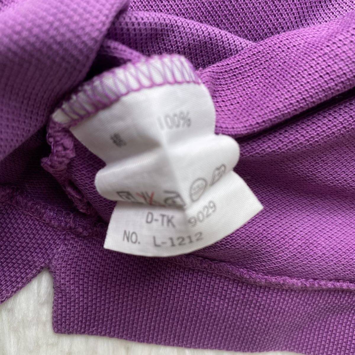 Lacoste　ラコステ　ポロシャツ　半袖　3　紫　パープル　シュミーズ_画像6