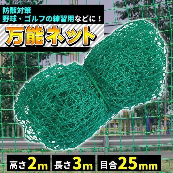 ゴルフネット 万能ネット 2m×3m 目合25mm アニマルネット 網 防獣ネット 防鳥ネット 練習用_画像1