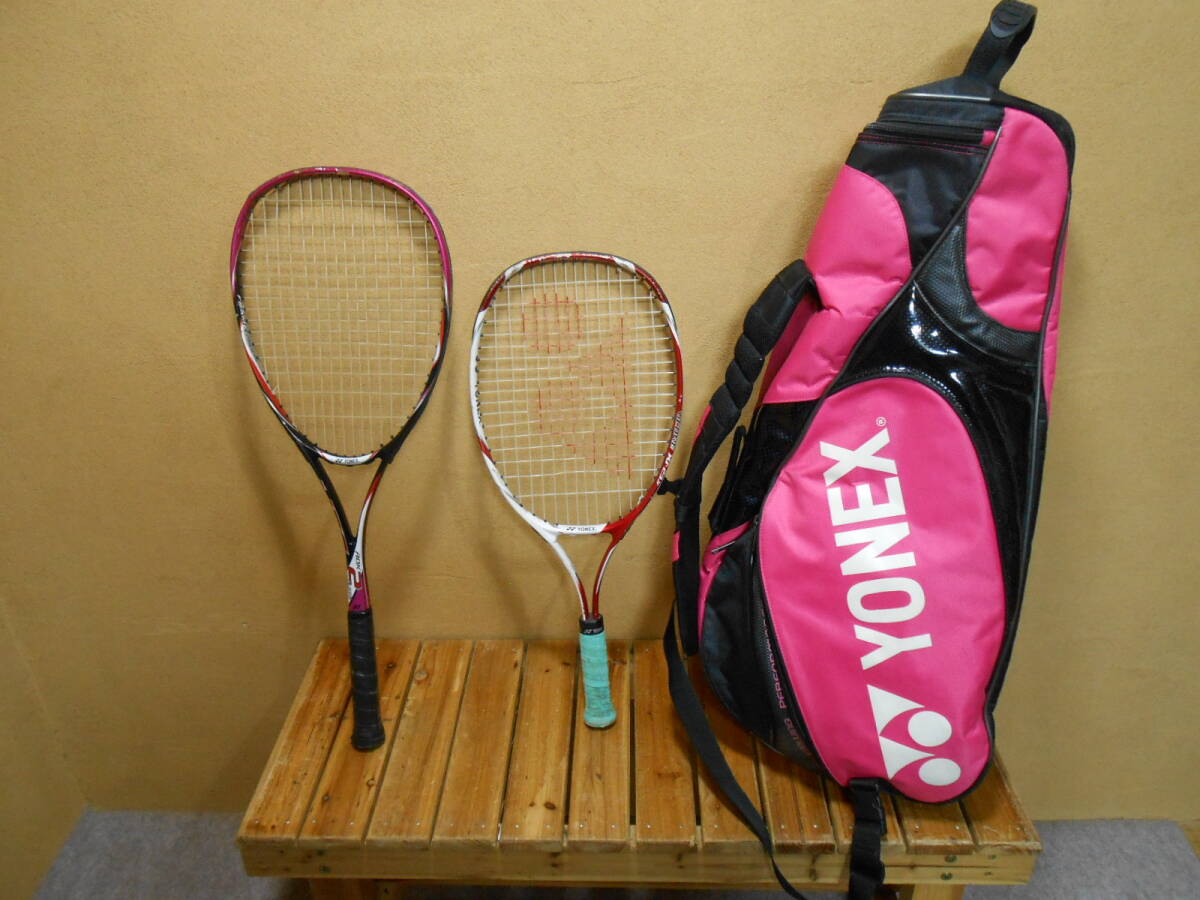 軟式テニスラケット　ヨネックスADX2 LITE・ヨネックスjr・ヨネックスバック_画像1