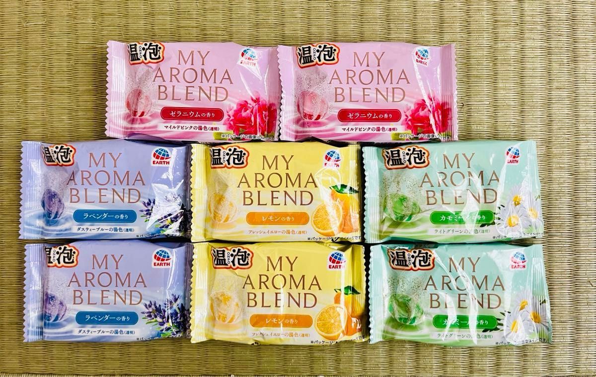 入浴剤　温泡　アース製薬　数量限定　期間限定　MY AROMA BLEND お試し　4種類8個　ボタニカル保湿成分　