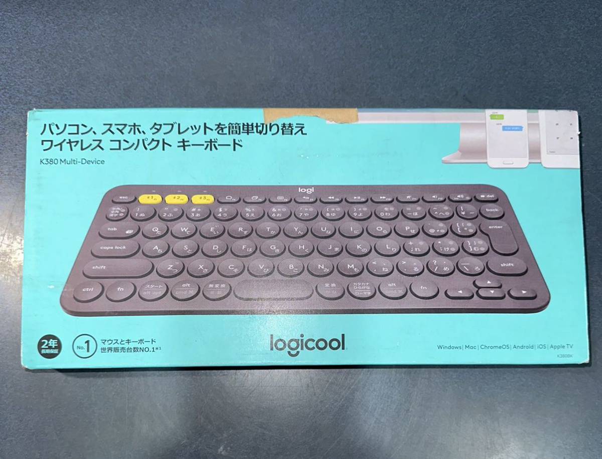 Logicool K380 Multi-Device キーボード ブラック 黒 ワイヤレス 無線 Bluetooth ロジクール ②_画像1