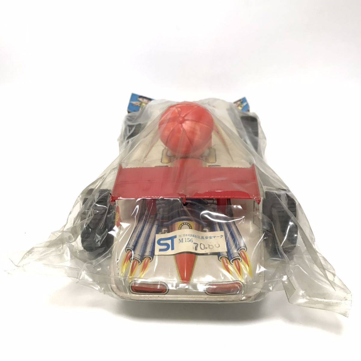 当時物 未開封品 島崎玩具 全長31cm ブリキ スポーツカー / サンダーバード / 昭和レトロ 三浦トーイ アサヒ _画像5