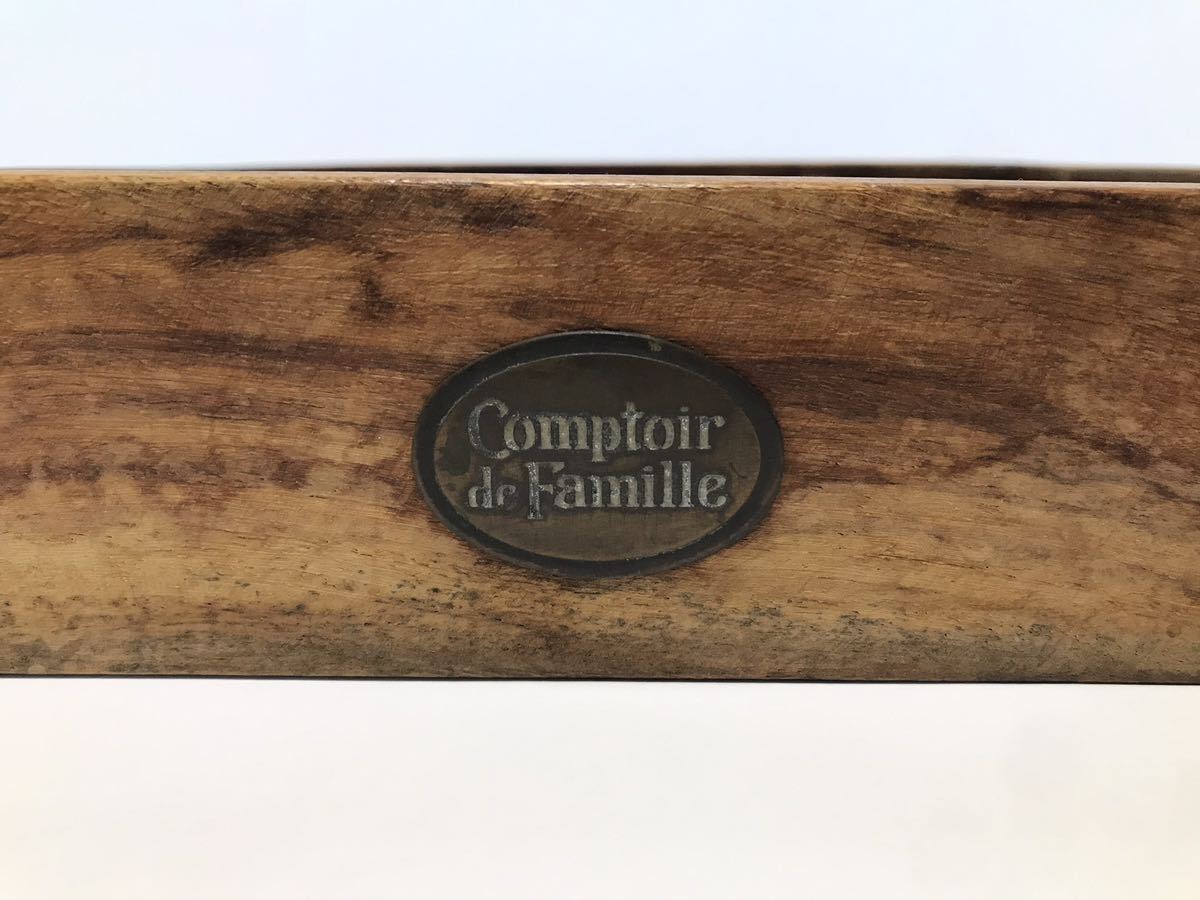 フランス製 Comptoir de Famille アカシア カトラリーボックス / コントワール ドゥ ファミーユ アンティーク ウッド カトラリーケース_画像3